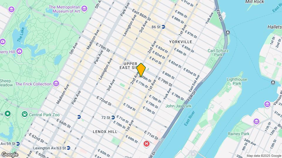 308 East 78th Street Mapa y Detalles de la Ubicación