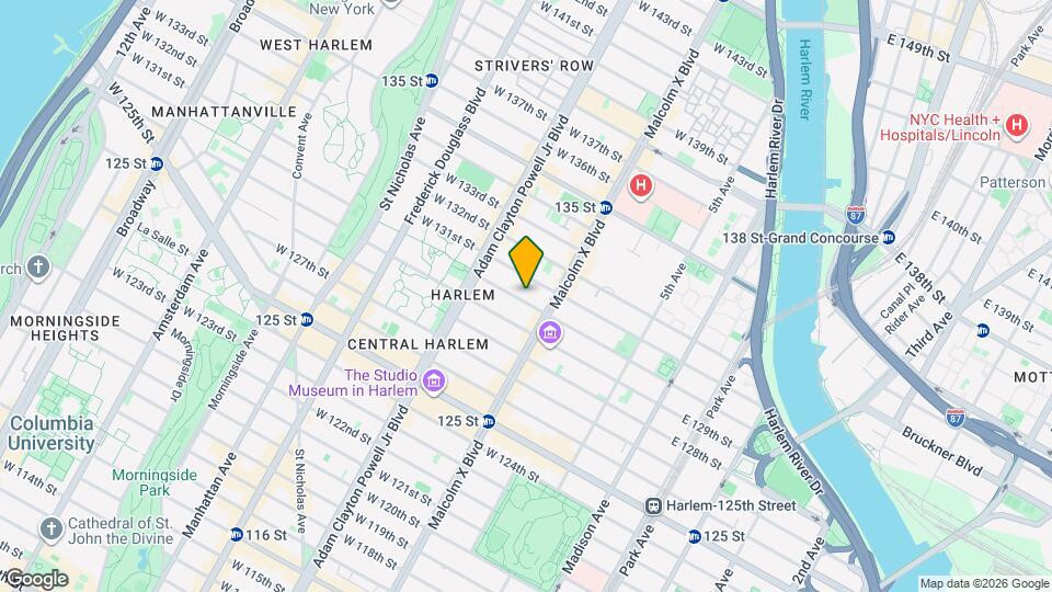 115 W 130th St Map and Location Details