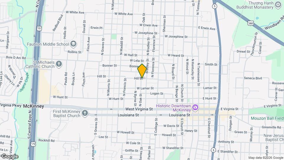 416 N Oak St Map and Location Details