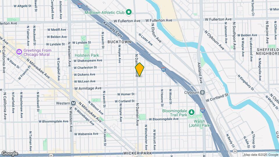 2029 N Damen Ave Map and Location Details