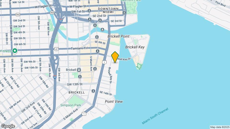 905 Brickell Bay Dr, Unit 1030 Map and Location Details