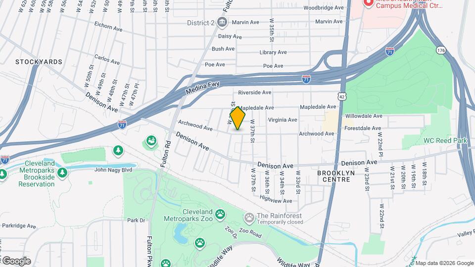 3810 Archwood Ave Mapa y Detalles de la Ubicación