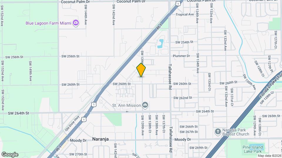 25901 SW 139th Ct Map and Location Details