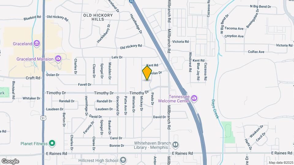 1601 Favell Dr Map and Location Details