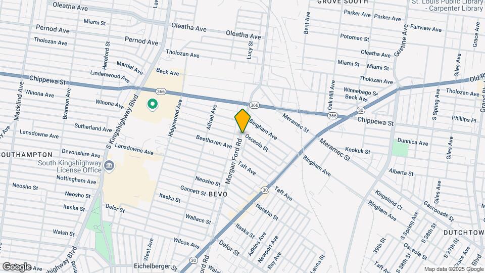 4404 Morganford Rd Map and Location Details