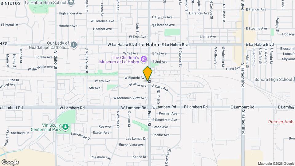 101 W Olive Ave Mapa y Detalles de la Ubicación
