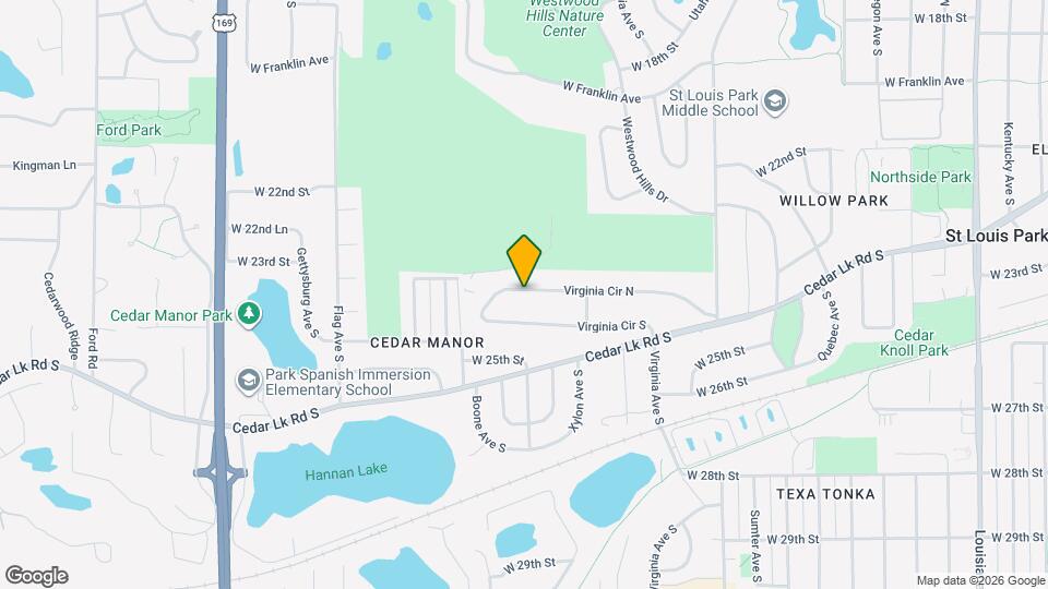 8615 Virginia Cir N Map and Location Details