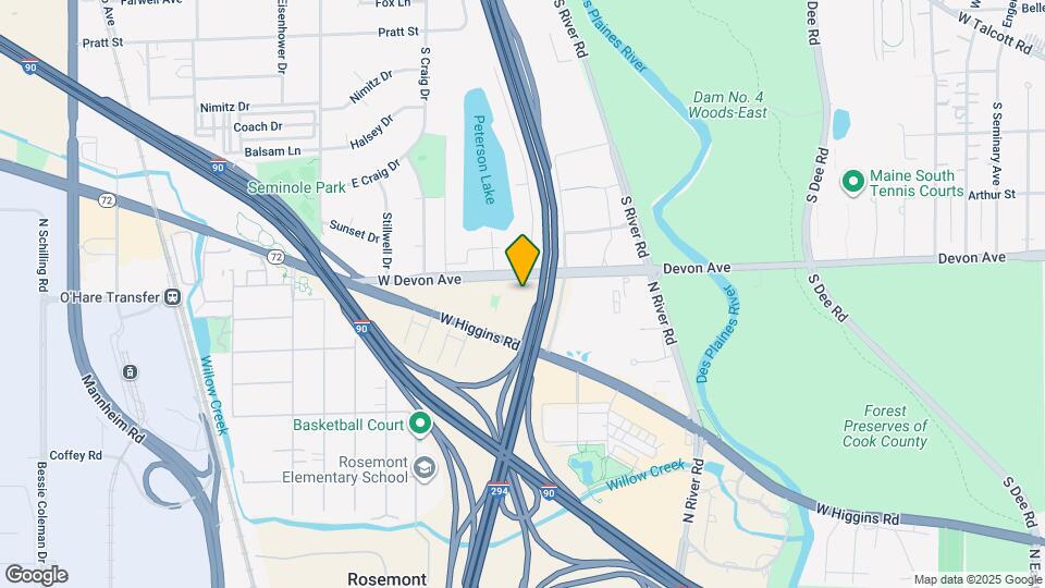 9616 W Higgins Rd Mapa y Detalles de la Ubicación
