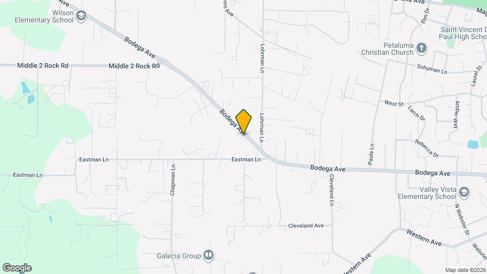 2249 Bodega Ave Map and Location Details