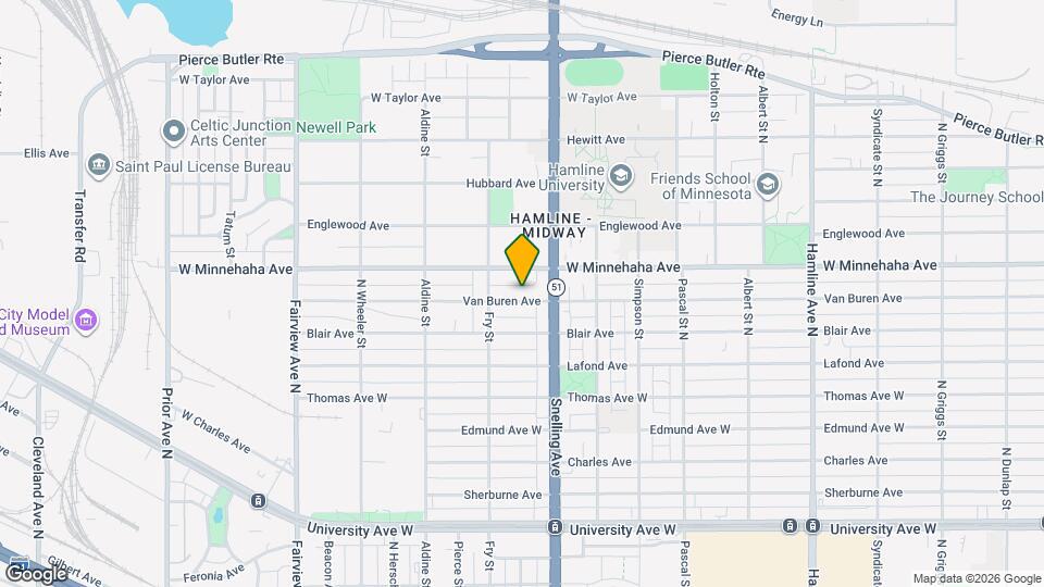 1607-1609 Van Buren Ave Map and Location Details