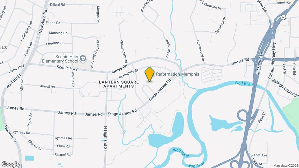 2812 E Hickory Bluff Map and Location Details