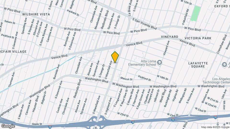 1743 S La Brea Ave Mapa y Detalles de la Ubicación