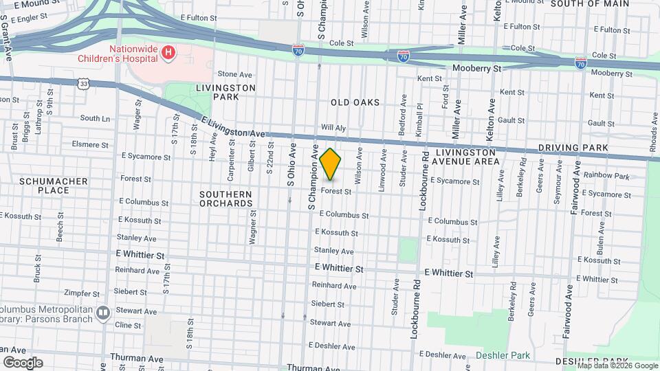 879 Oakwood Ave Map and Location Details