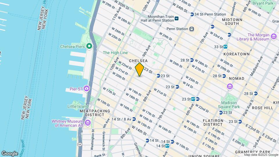 343 W 21st St Mapa y Detalles de la Ubicación