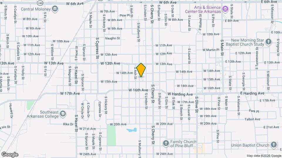 1421 S Mulberry St Map and Location Details