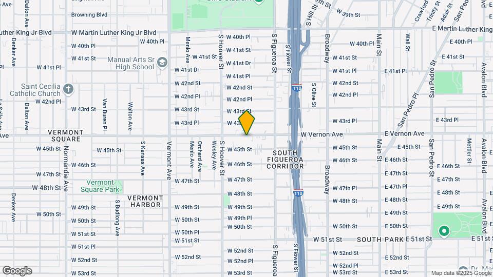 626 W Vernon Ave Map and Location Details