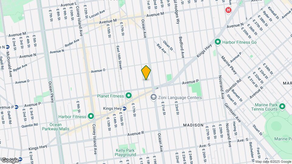 1587 E 19th St Mapa y Detalles de la Ubicación