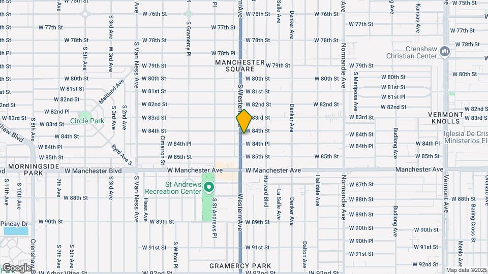 8410 S Western Ave Map and Location Details