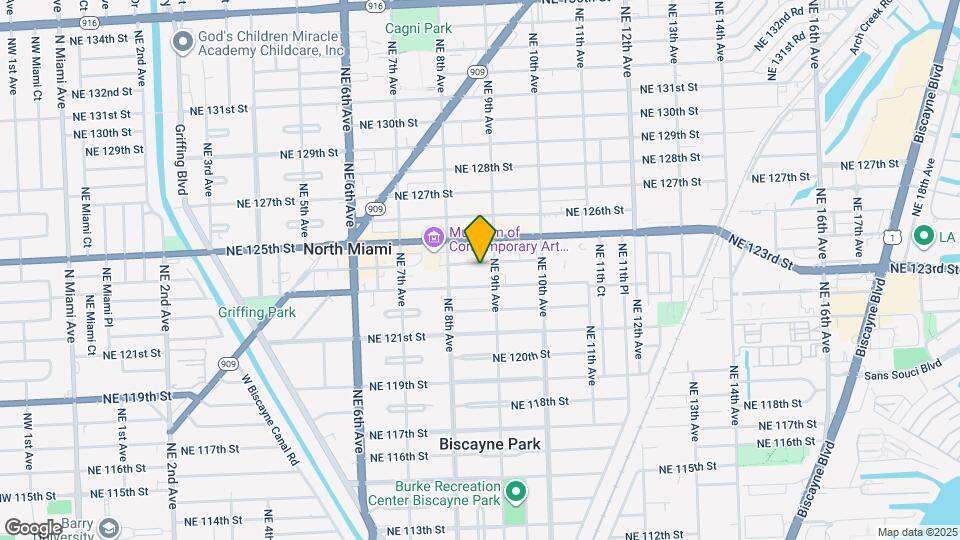850 NE 124th St Map and Location Details