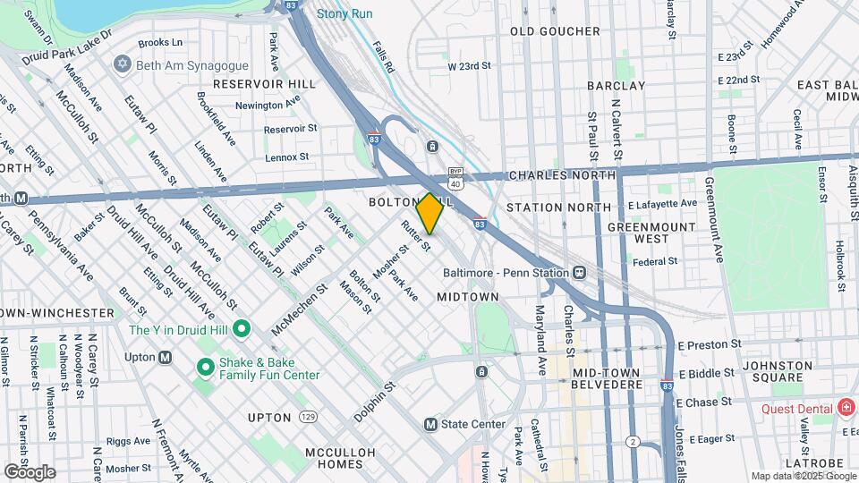 1412 W Mt Royal Ave Map and Location Details