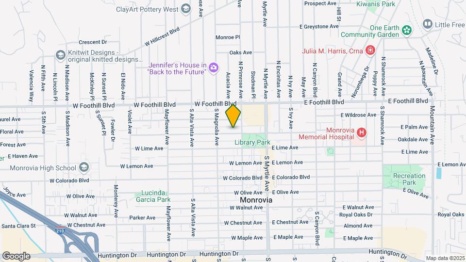 219 W Palm Ave Mapa y Detalles de la Ubicación
