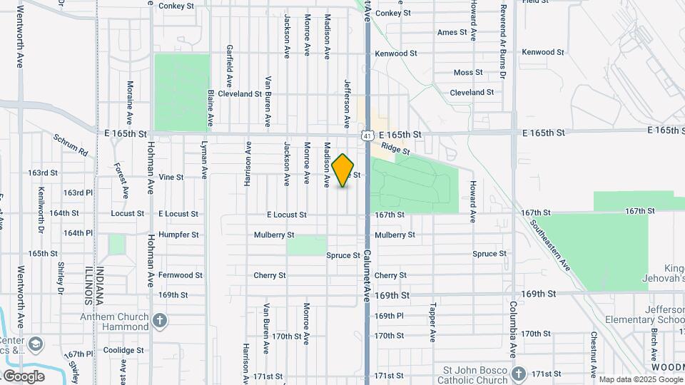 6624 Jefferson Ave Map and Location Details
