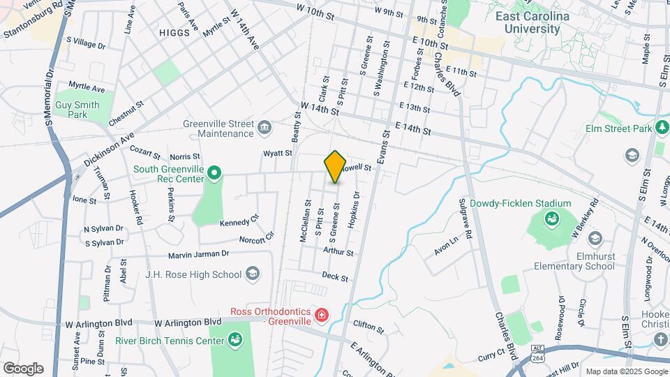 1612 S Greene St Map and Location Details