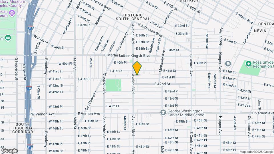 613 E 41st Pl Map and Location Details