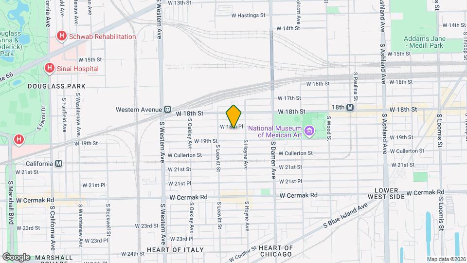 2125 W 18th Pl Map and Location Details