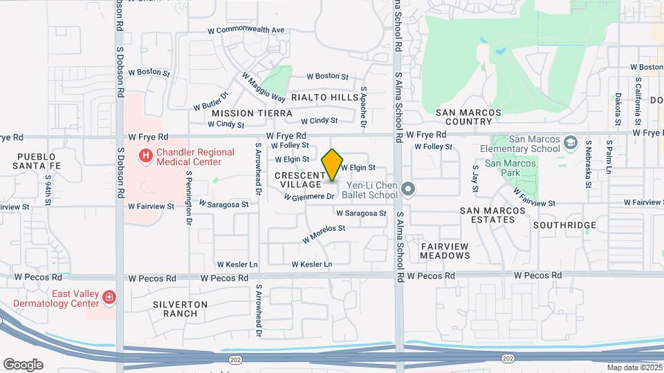 1221 W Whitten St Mapa y Detalles de la Ubicación