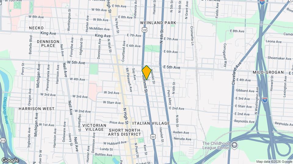 1102 Summit St Map and Location Details