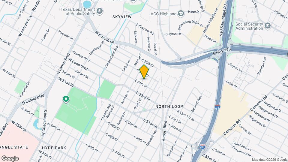 5405 Avenue H Map and Location Details