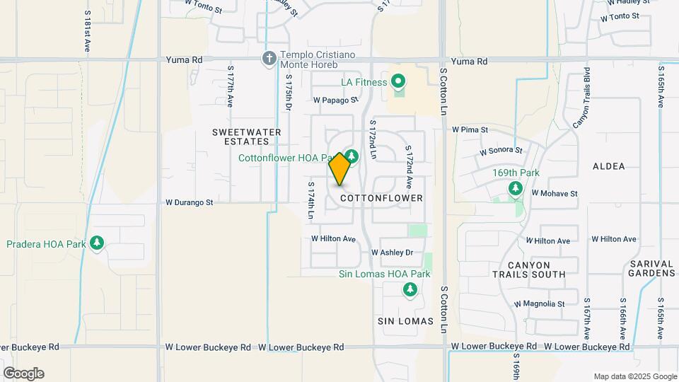 1852 S 173rd Dr Map and Location Details
