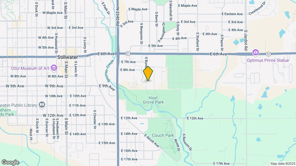 831 S Burdick St Map and Location Details