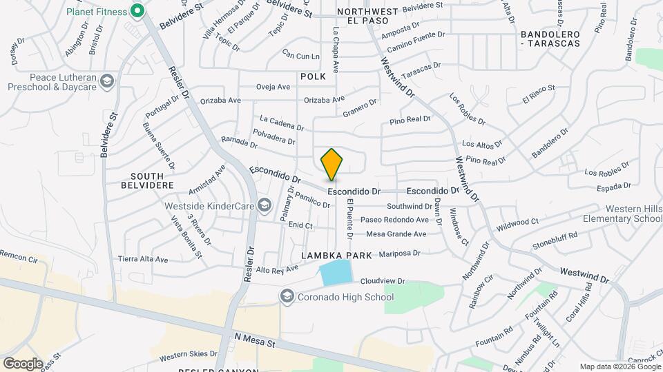6900 Escondido Dr, Unit Apt A Map and Location Details
