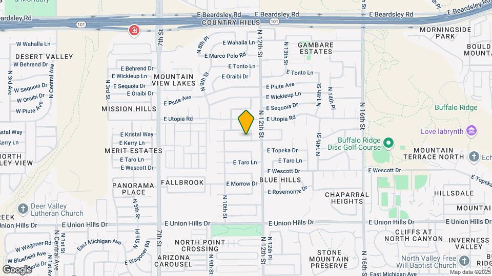 1102 E Kerry Ln Map and Location Details