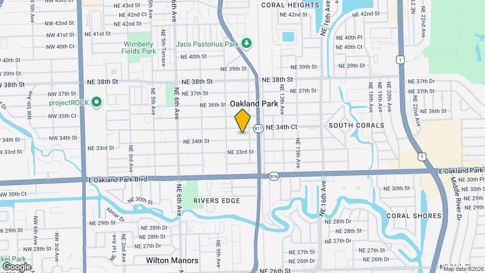 1077 NE 34th St Map and Location Details