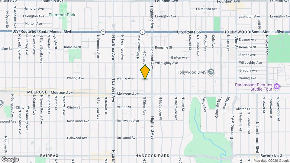 748 N Citrus Ave Mapa y Detalles de la Ubicación