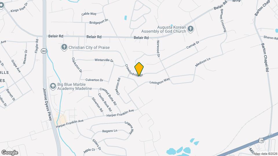 3568 Crawfordville Dr Map and Location Details