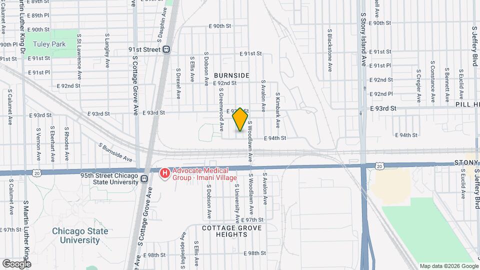 9351 S University Ave, Unit Basement Map and Location Details