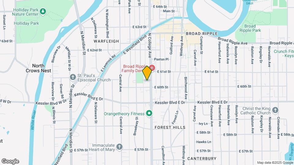 Broad Ripple Flats Map and Location Details