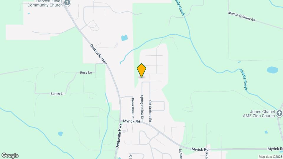 345 Spring Hollow Dr Map and Location Details