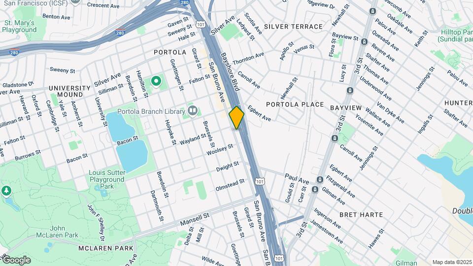 2845 San Bruno Ave Map and Location Details