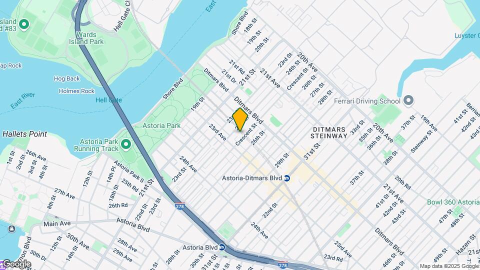 22-54 Crescent St Mapa y Detalles de la Ubicación
