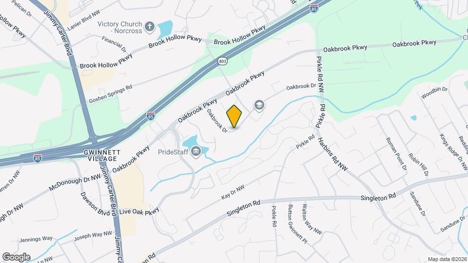 1664 Oakbrook Lake Dr NW Map and Location Details