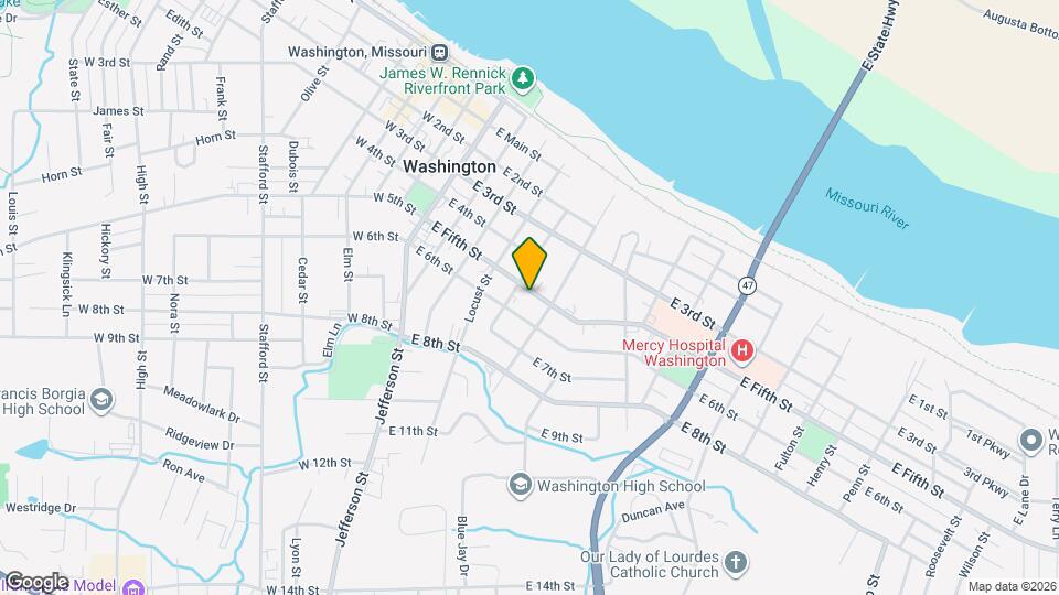 422 E Fifth St Map and Location Details