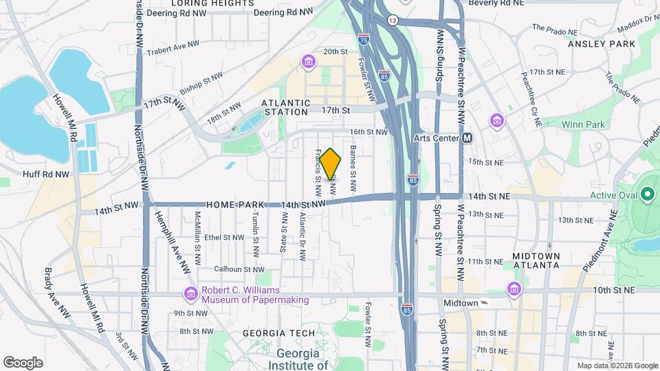 1186 Holly St NW Map and Location Details