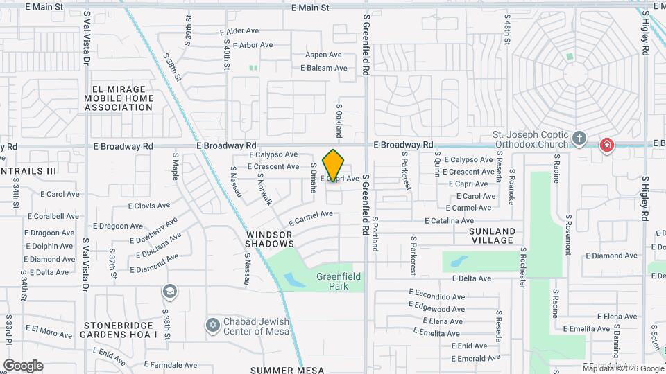 520 S Greenfield Rd Map and Location Details