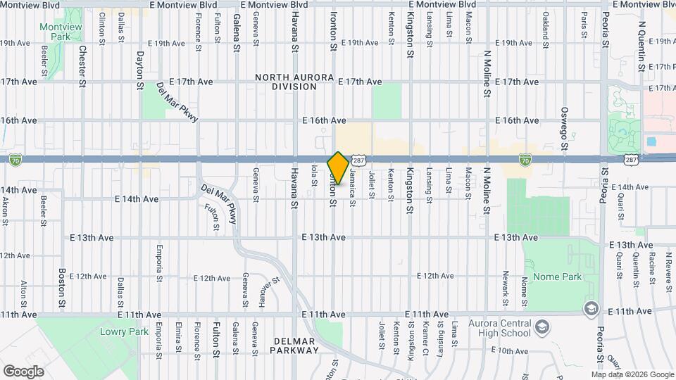1416 Ironton St Map and Location Details