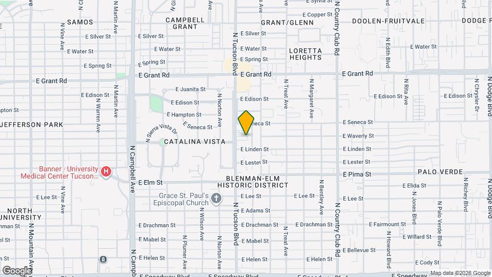 1938 N Tucson Blvd Map and Location Details